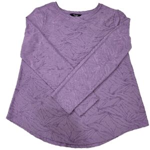 ✨2/$25 Vera Wang Light Purple Long Sleeve Women's Patterned Top